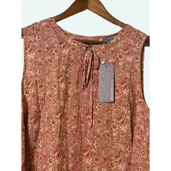 Daniel Rainn Hope Sleeveless Floral Tassel Top Plus Orange Size 2X - Picture 3 of 7
